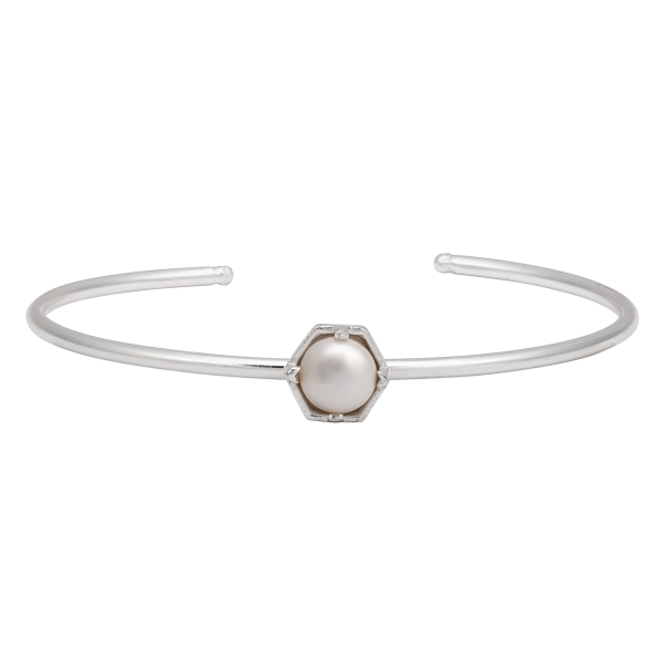 Bracelet made from 925 silver, pearl