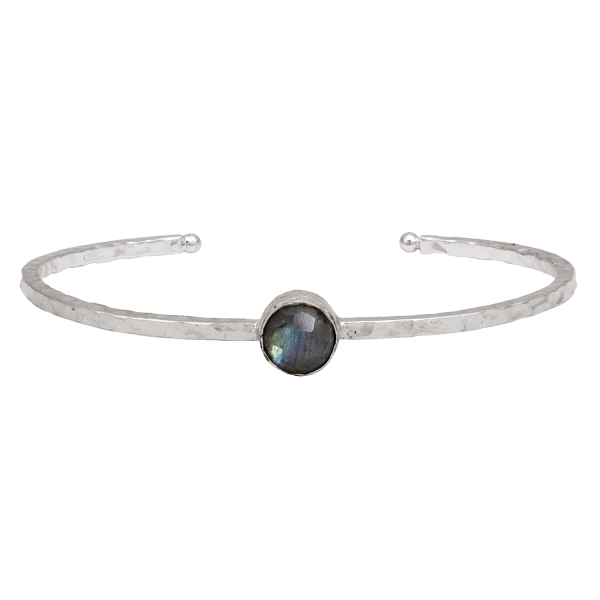 Bracelet made from 925 silver, labradorite