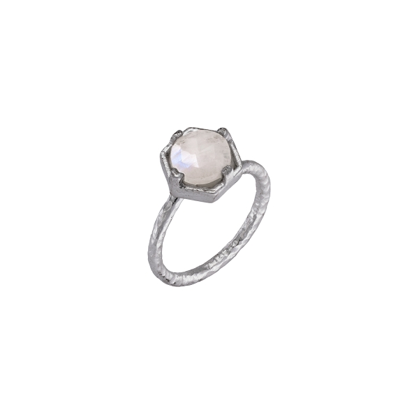 Ring aus 925 Silber, Mondstein