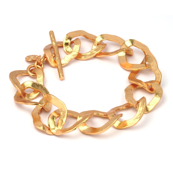 Bracelet made from brass, goldplated