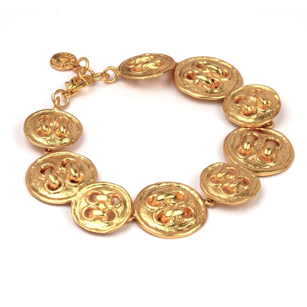 Bracelet made from brass, goldplated