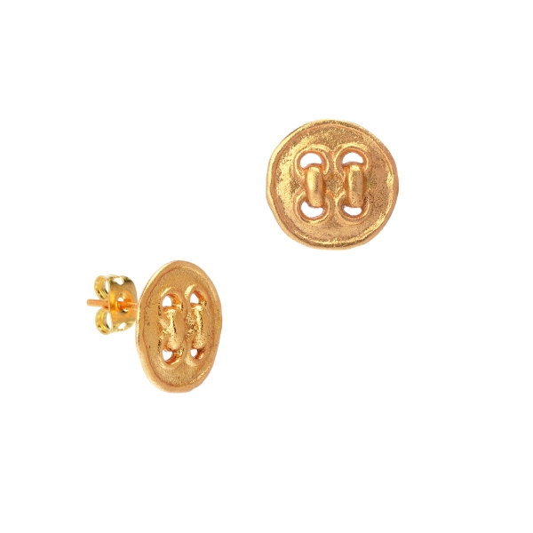 Earring made from brass, goldplated