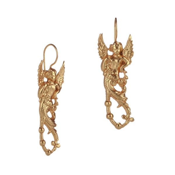 Earring  made from brass, goldplated